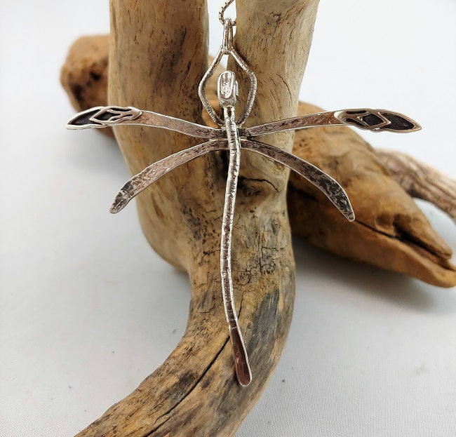 Dragonfly pendant - sterling