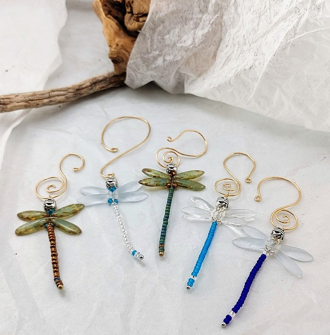 Dragonfly keepsakes - beaded