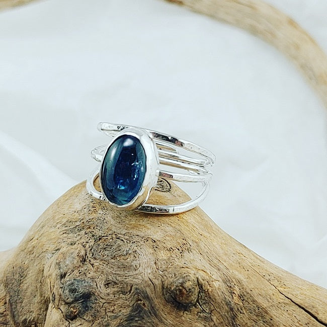 3 strand Kyanite wrap ring