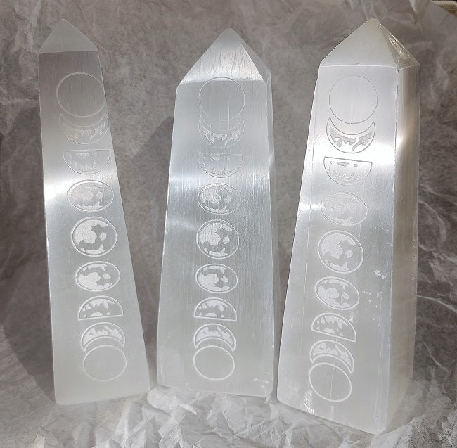 Selenite tower - moon phases